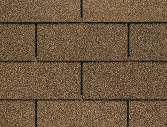 GAF Royal Sovereign Shingles in Golden Cedar color, an economical three tab shingle.