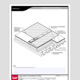 blueprint of single-ply 100 roof assembly detail