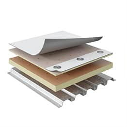 Components of the GAF smooth TPO mechanically attached roofing system with metal fasteners