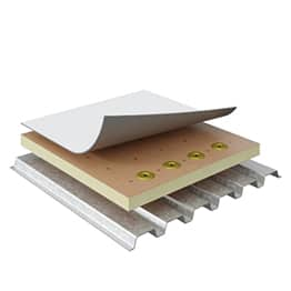 Components of the Impact-resistant TPO induction welded roofing system by GAF using electrical heating