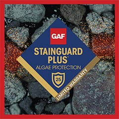 StainGuard Plus Diamond on a granular roof shingle