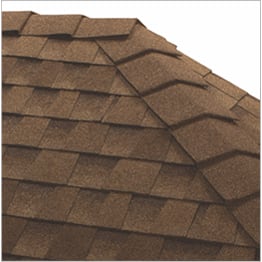 GAF TimberCrest Premium SBS-Modified Ridge Cap Shingles on roof.